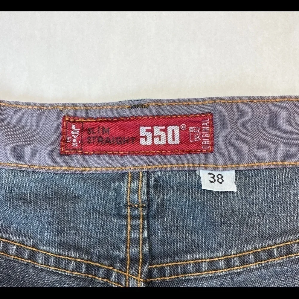 LEVIS 550 SLIM STRAIGHT JEANS W 38 L 32